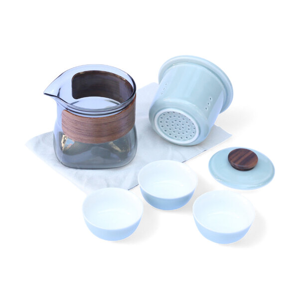 Cestovná súprava porcelánová - zelená - 2604