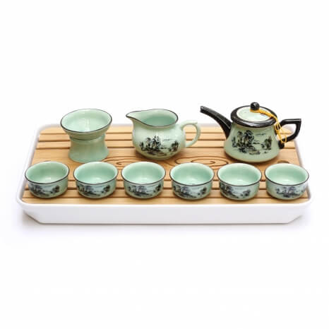 Porcelanový set - Gong Fu Cha - Konvička a more